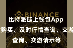 比特派链上钱包App 如一键购买、及时行情查询、交游请示等