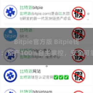 Bitpie官方版 Bitpie钱包：资产100%自主掌控，安全可靠。