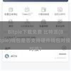 Bitpie下载免费 比特派(Bitpie)钱包是否支持硬件钱包对接？