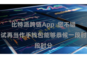 比特派跨链App  您不错尝试再当作手钱包能够恭候一段时分